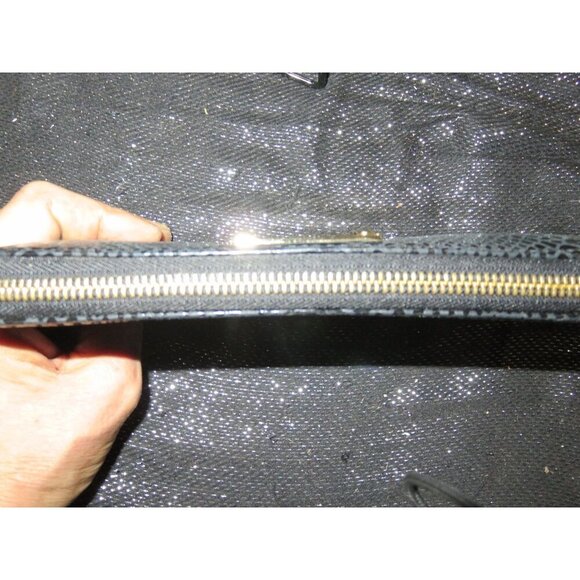 Michael Kors Jet Set Black Python Embossed Leather Zip Around Long Wallet - Picture 6 of 9